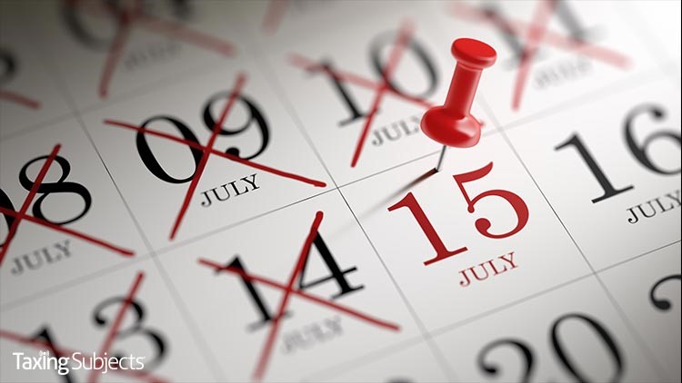 Estimated Tax Deadlines Pushed Back to July 15